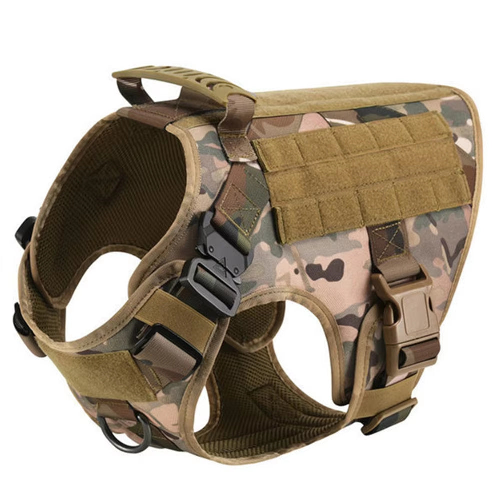 Luxury Camouflage Dog Harness & Leash Set – Durable Nylon Chest Strap for Pets COL7