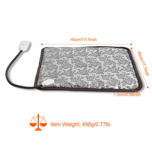 Pet Heating Pad – Waterproof Adjustable Warm Blanket with Anti-Bite Steel Cord | Cat Drinking & Feeding – bed61