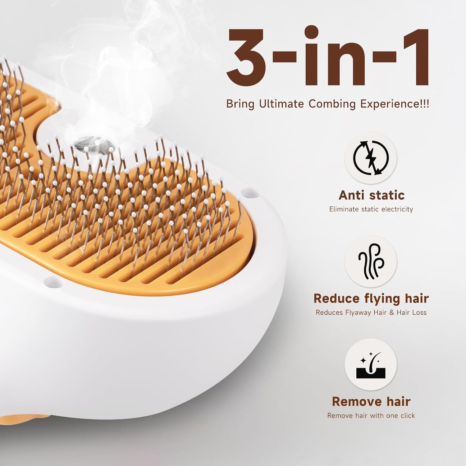 3-in-1 Universal Pet Steam Brush – Spray Hair Removal Comb with Waterless Shampoo & Ear Towel for Cats and Dogs care 31