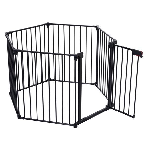 150-Inch Adjustable Safety Gate – 6-Panel Barrier for Stairs, Doorways & Restricted Areas ACS33