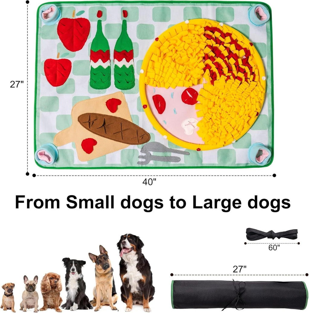 Washable Snuffle Mat – 16" Slow Feeder Puzzle for Large & Small Dogs, Mental Stimulation Toy | Cat Drinking & Feeding – bed81