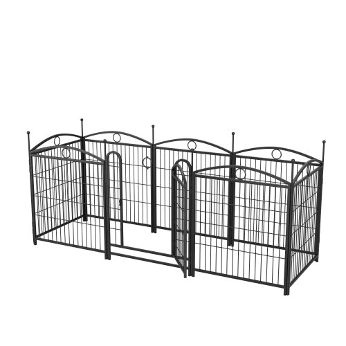 32-Inch 8-Panel Metal Dog Fence – Heavy-Duty Outdoor Pet Playpen Enclosure ACS8