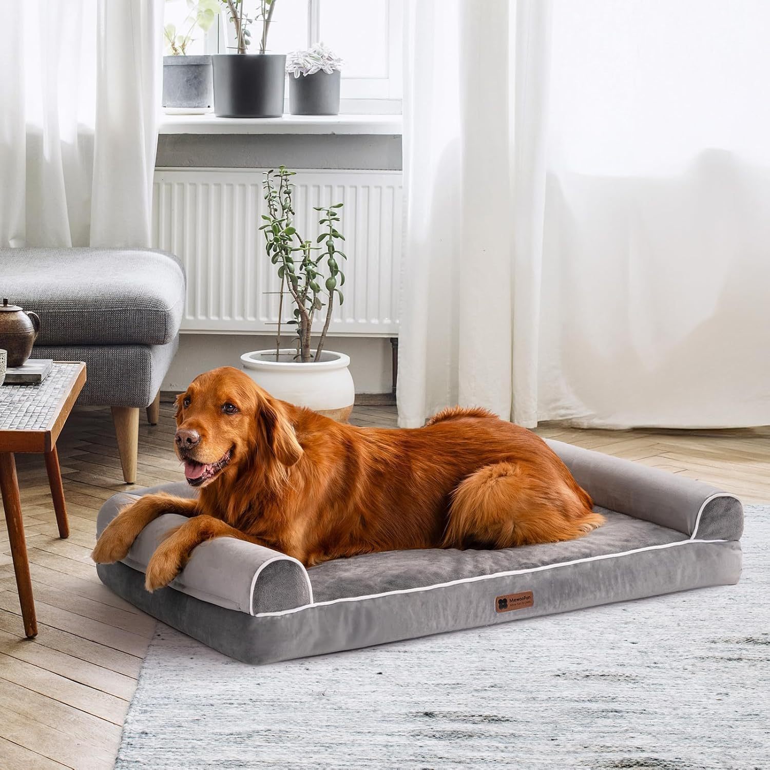 Orthopedic Dog Bed – XL Egg Crate Foam Mattress for Large Dogs with Washable Cover | Cat Drinking & Feeding – bed37