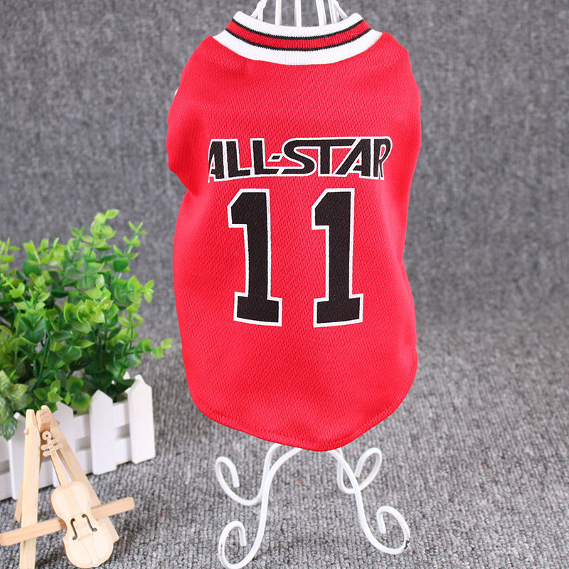 World Cup Ball Dog Vest – Lightweight Spring & Summer Pet Outfit for Small Dogs & Cats CLS