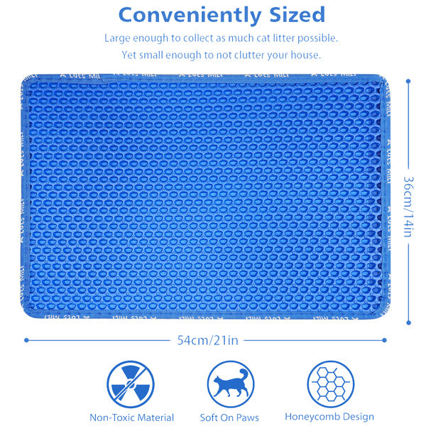 Double-Layer Rice Shaped Cat Litter Pad – Waterproof & Easy to Clean | Cat Drinking & Feeding – bed91