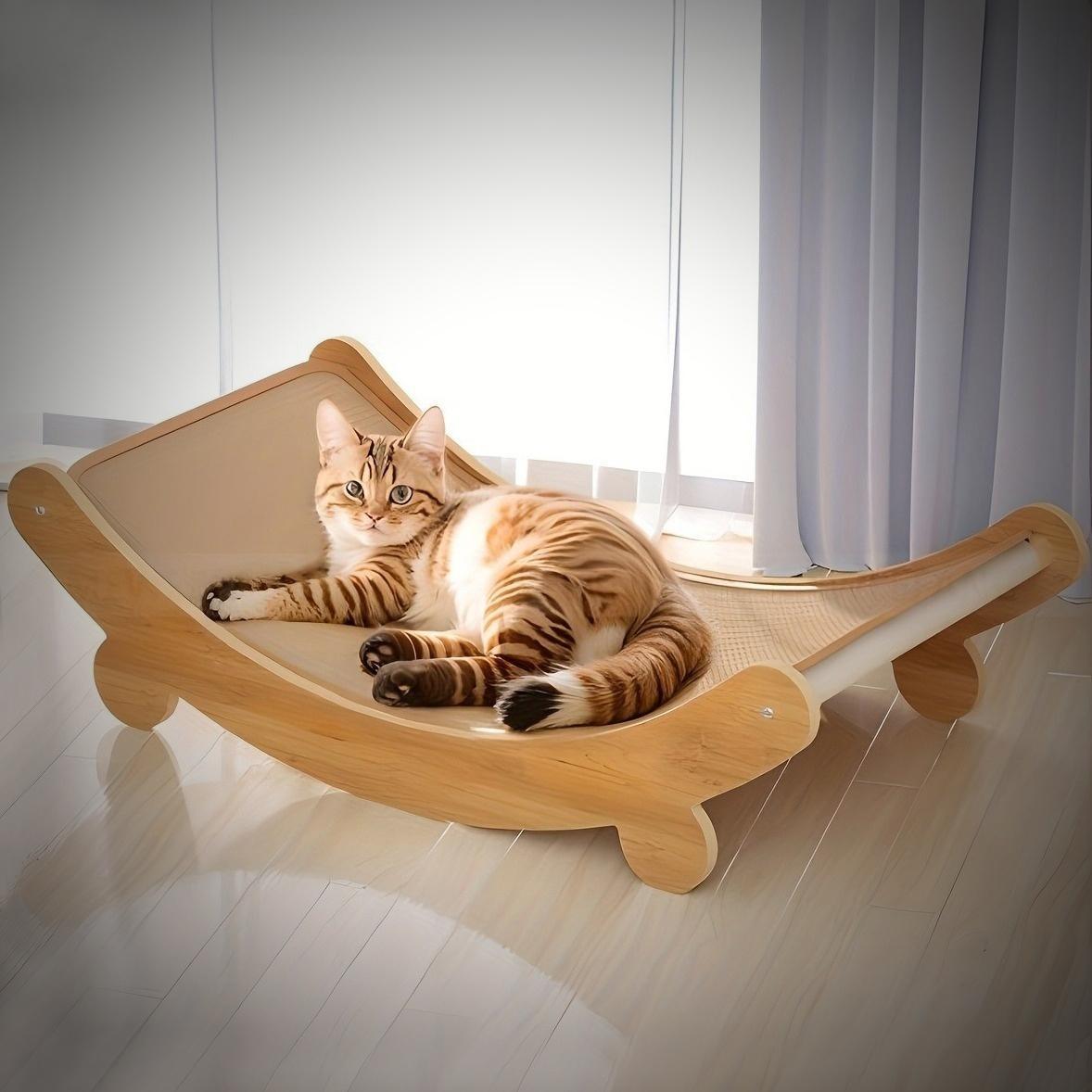 U-Shaped Cat Scratching & Lying Bed – Cozy Design for Cat Owners & Lovers | Cat Drinking & Feeding – bed88