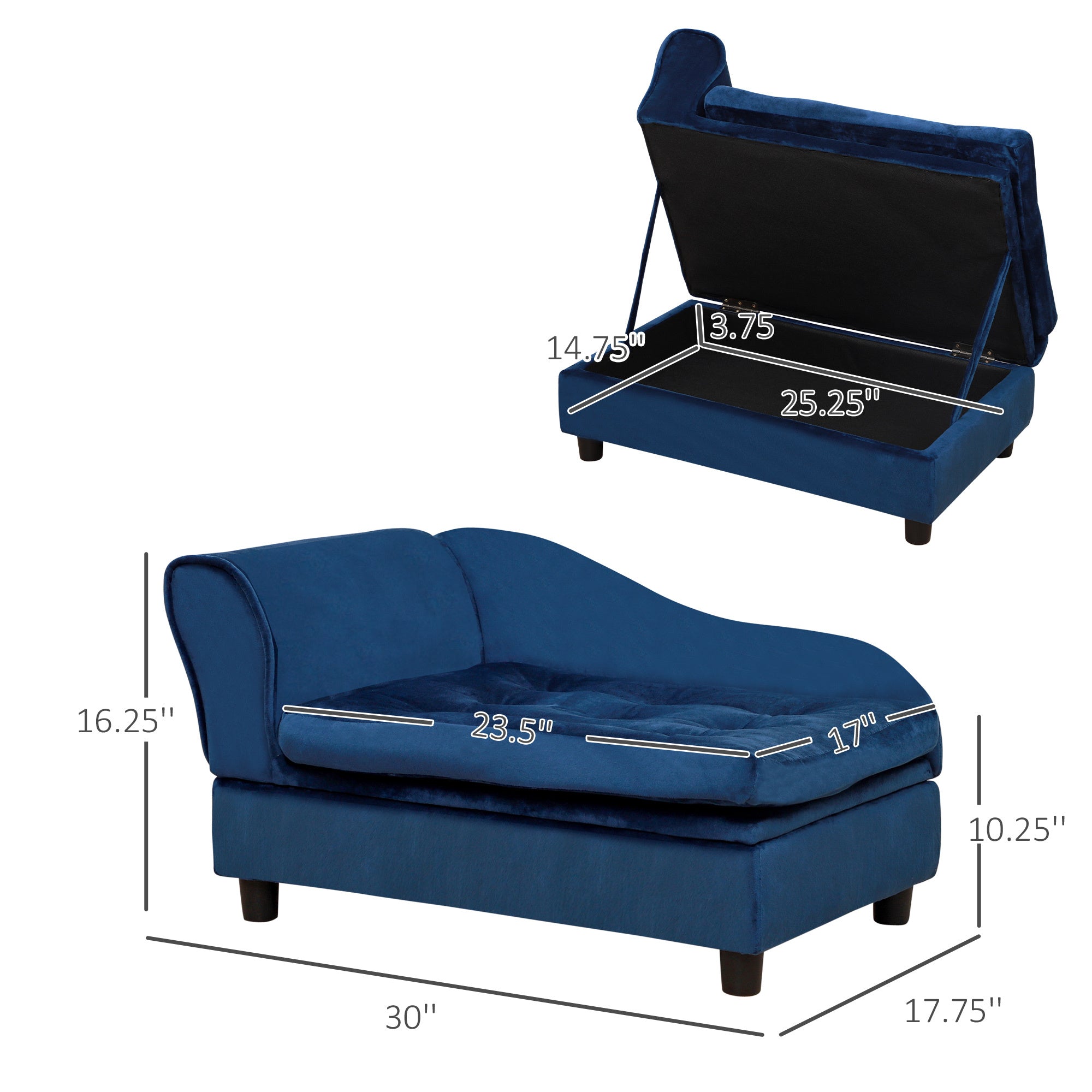 Luxury Small Dog Bed – Plush Design with Hidden Storage Compartment | Cat Drinking & Feeding – bed22