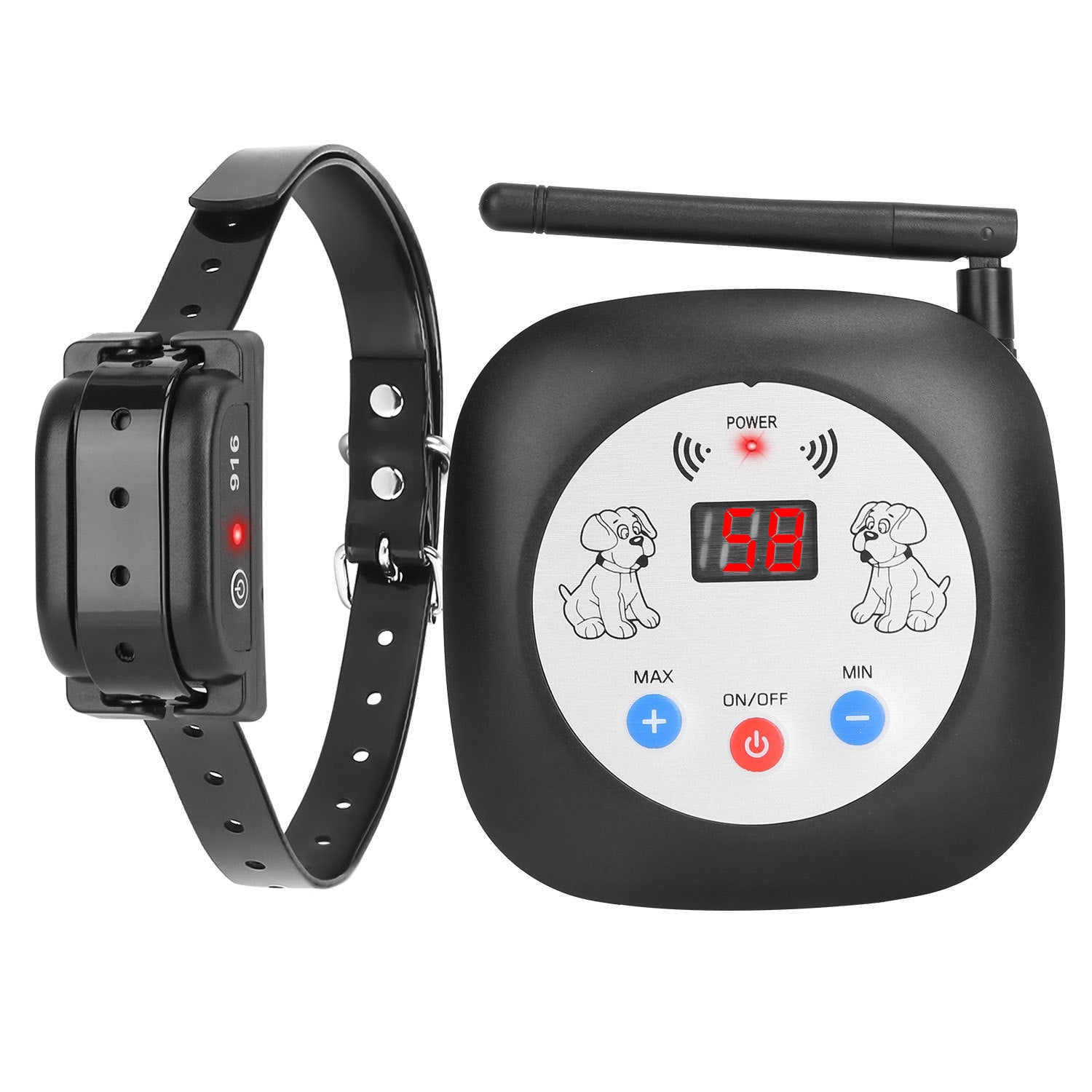 328FT Wireless Electric Dog Fence System – GPS Location Monitor with Rechargeable Beep & Vibration Collar ACS49