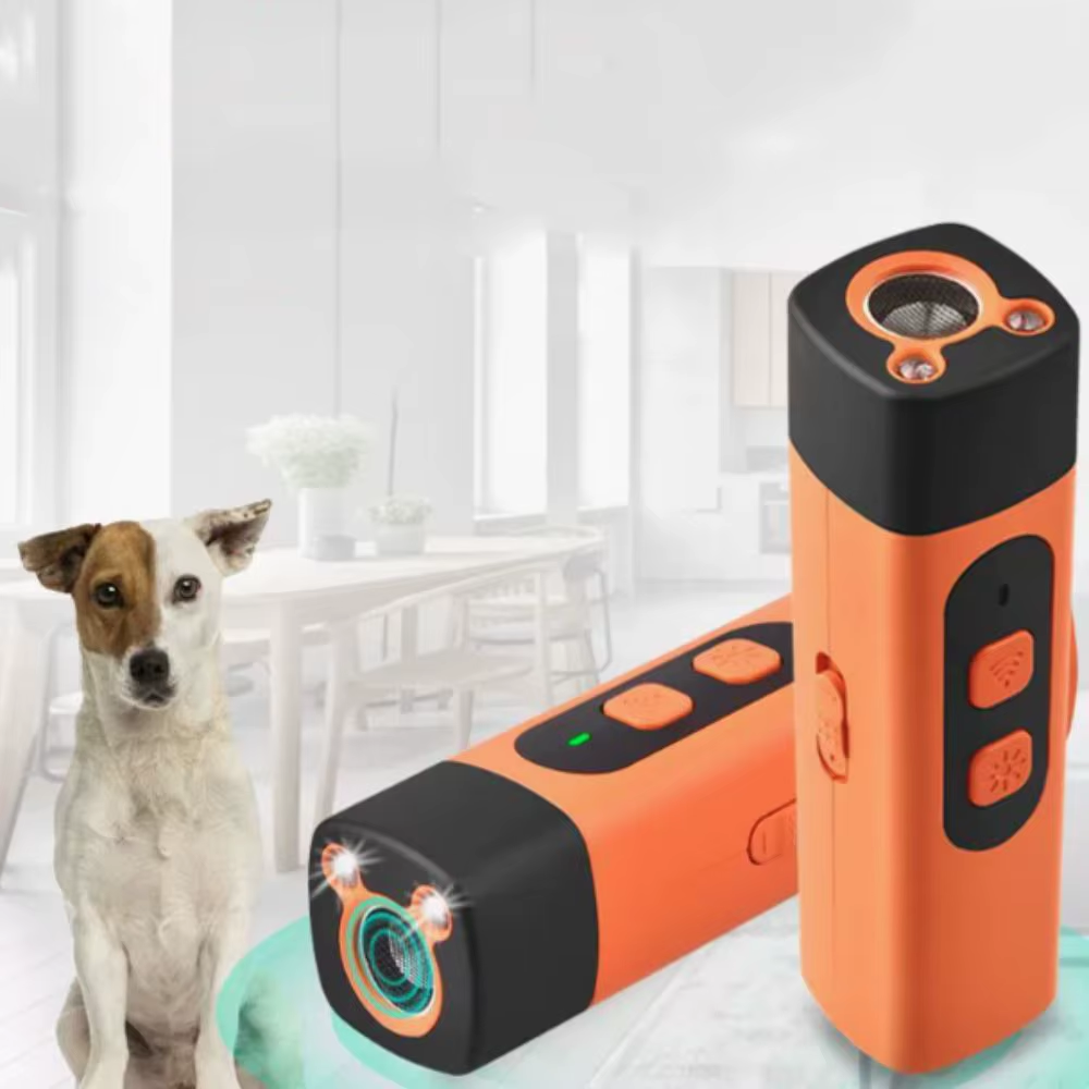 Rechargeable Ultrasonic Pet Dog Repeller Remote Control LED Training Device