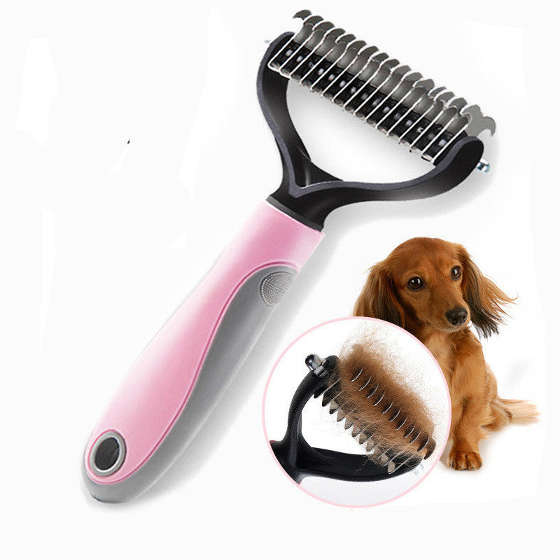 Double-Sided Dematting Comb for Long-Haired Dogs – Tangle & Knot Remover Brush care 10
