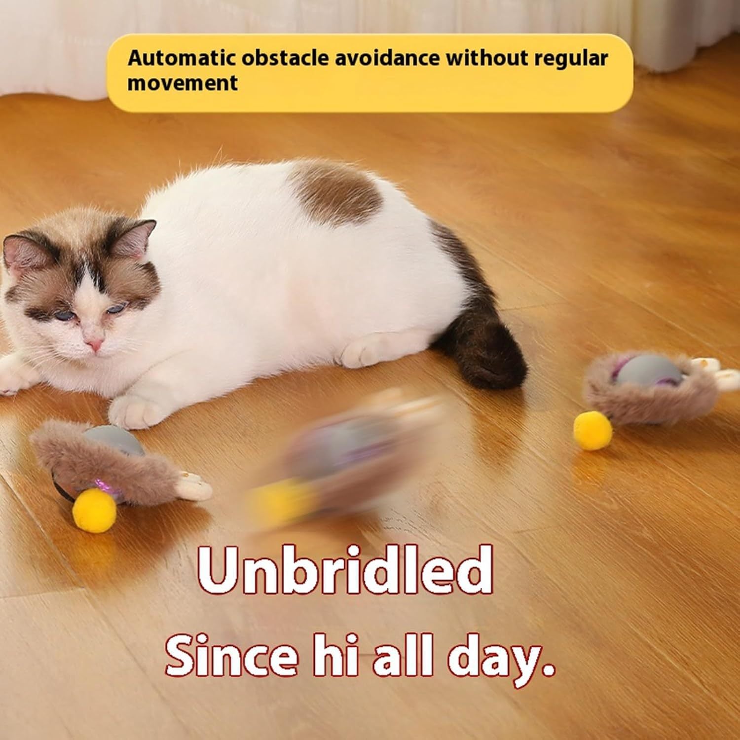 Smart Moving Cat Ball Toy – Auto-Rotating with String for Cats & Dogs
