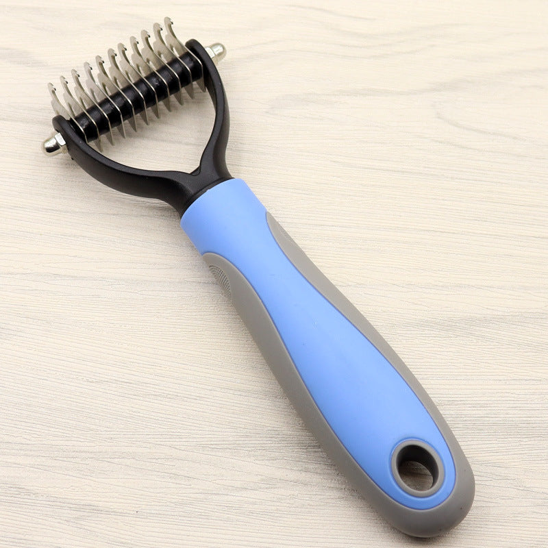 Double-Sided Dematting Comb for Long-Haired Dogs – Tangle & Knot Remover Brush care 10