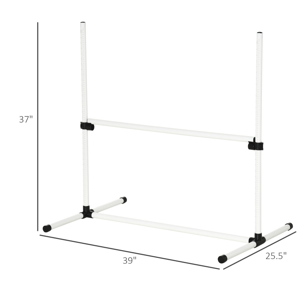 4-Piece Dog Agility Training Set – Height-Adjustable Jumping Poles, Hurdles & Exercise Equipment for Small to Large Dogs