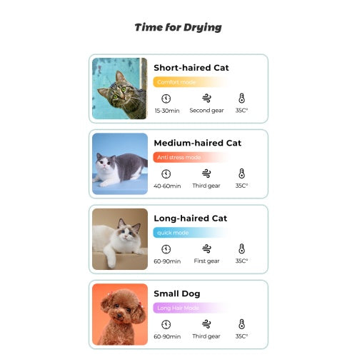 Pet Dryer Room – Enclosed Drying Box for Cats and Small Dogs with Adjustable Heat & Ventilation | Cat Drinking & Feeding – furn9
