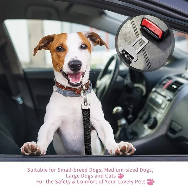 2-Pack Pet Safety Seatbelt – Adjustable Car Seat Harness for Cats & Dogs, Ideal for Travel & Drinking & Feeding Stops COL 24
