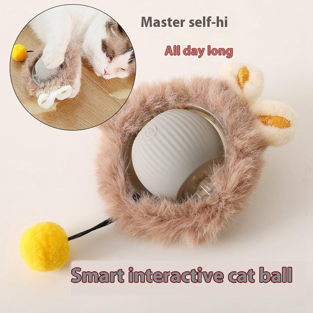 Smart Moving Cat Ball Toy – Auto-Rotating with String for Cats & Dogs
