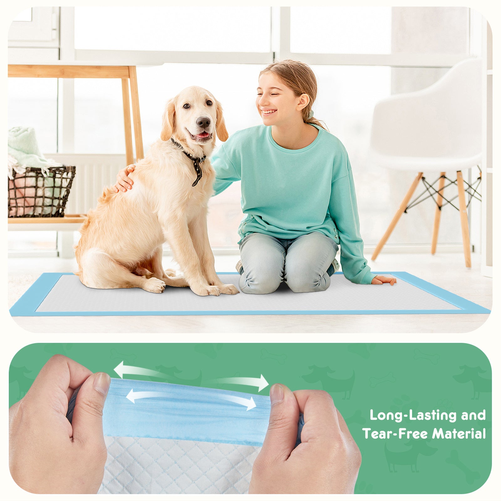 Leak-Proof Quick-Drying Disposable Puppy Pads – Super Absorbent Dog Pee Training Pads