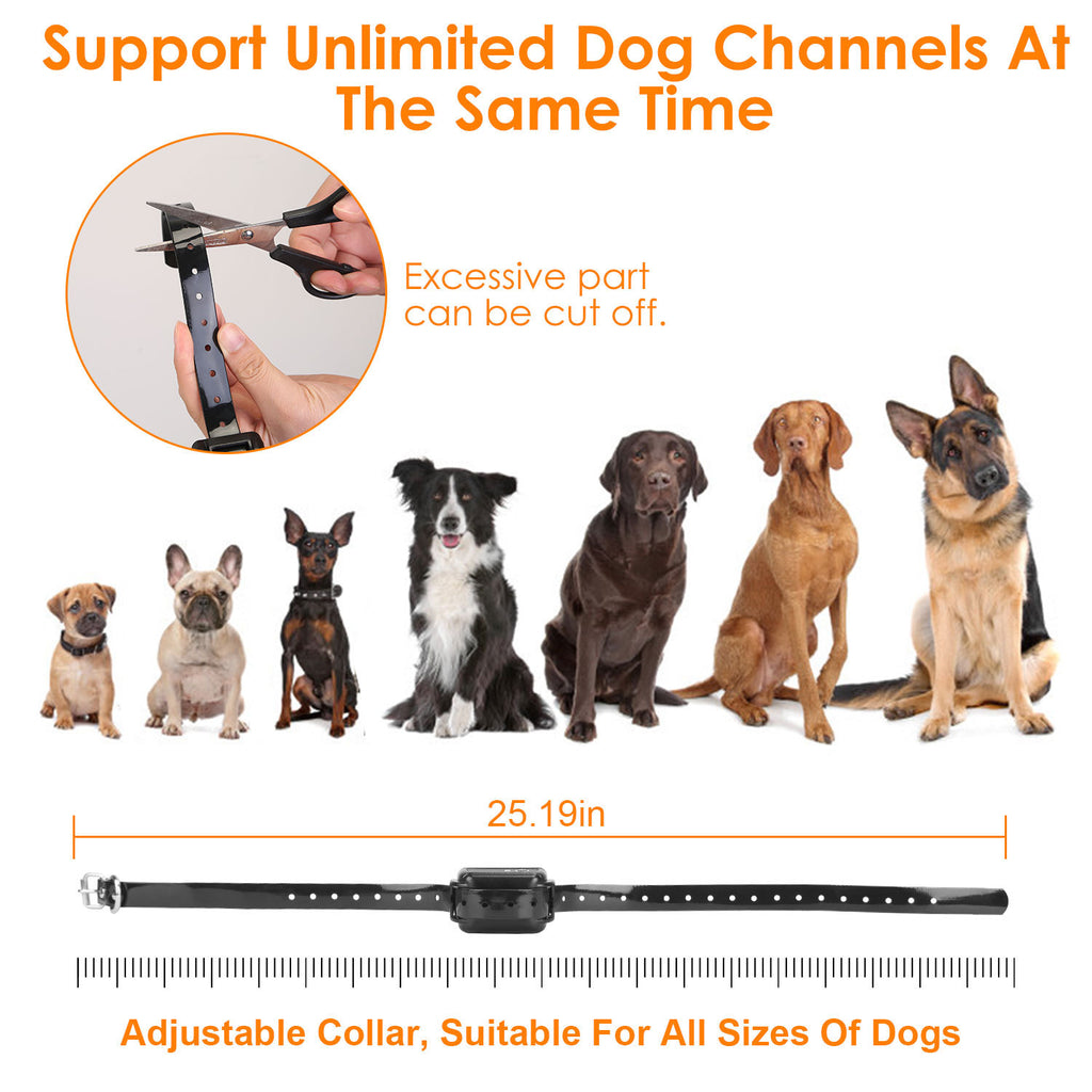 328FT Wireless Electric Dog Fence System – GPS Location Monitor with Rechargeable Beep & Vibration Collar ACS49
