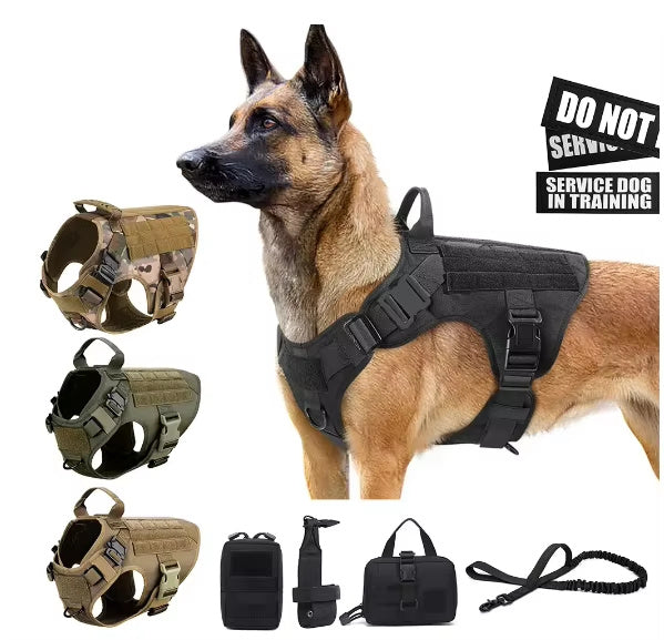 Luxury Camouflage Dog Harness & Leash Set – Durable Nylon Chest Strap for Pets COL7