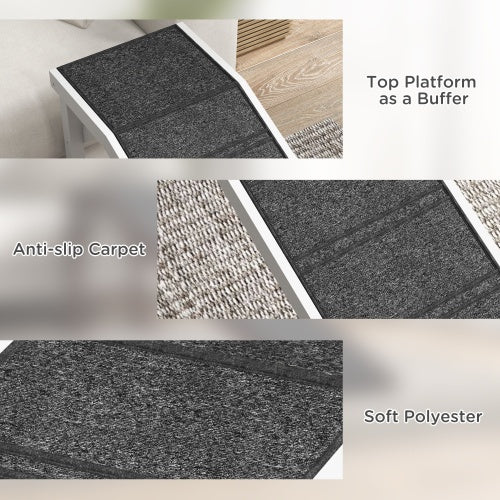 Ramp For Dog Bed – Pet Ramp with Non-Slip Carpet and Top Platform for Easy Access to Beds and Sofas | Cat Drinking & Feeding – furn33