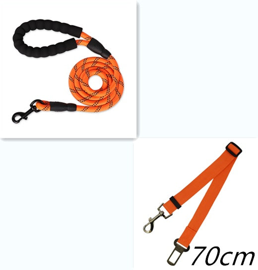 Reflective Nylon Dog Leash – Durable Walking & Training Rope for Small, Medium & Large Dogs COL2