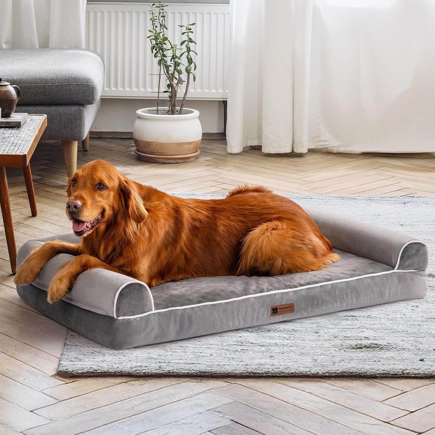 Orthopedic Dog Bed – XL Egg Crate Foam Mattress for Large Dogs with Washable Cover | Cat Drinking & Feeding – bed37
