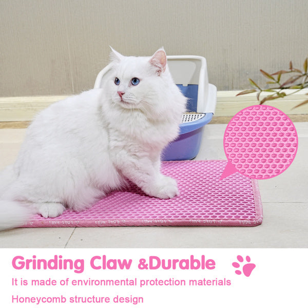 Double-Layer Rice Shaped Cat Litter Pad – Waterproof & Easy to Clean | Cat Drinking & Feeding – bed93