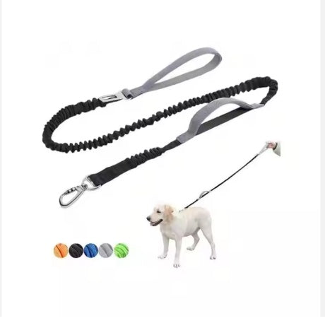 Heavy-Duty Explosion-Proof Dog Leash – 4-6ft Impact-Resistant Lead with Padded Double Handle & Car Seat Buckle ACS15