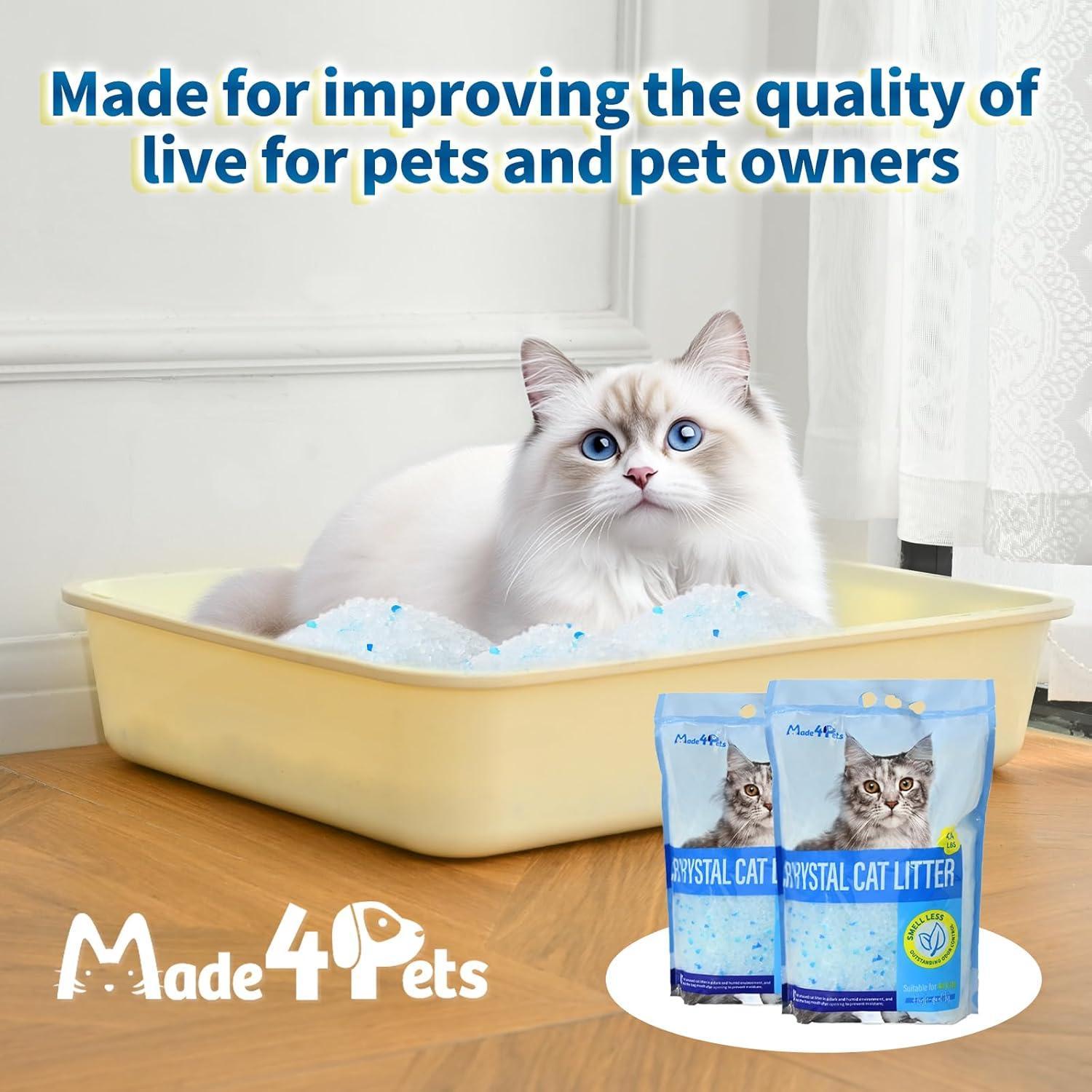 Crystal Cat Litter – Lightweight, Low Dust, Odor Control & No Caking Formula | Cat Drinking & Feeding – bed89