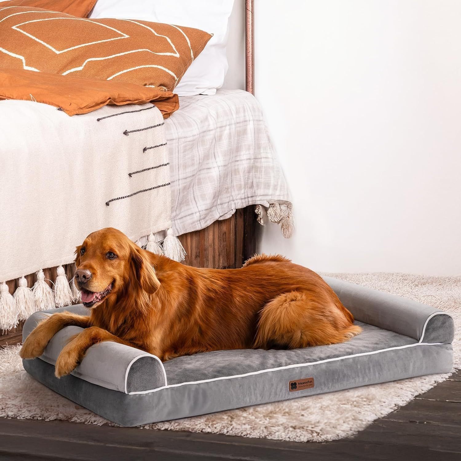 Orthopedic Dog Bed – XL Egg Crate Foam Mattress for Large Dogs with Washable Cover | Cat Drinking & Feeding – bed37