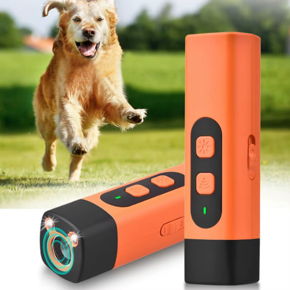 Rechargeable Ultrasonic Pet Dog Repeller Remote Control LED Training Device