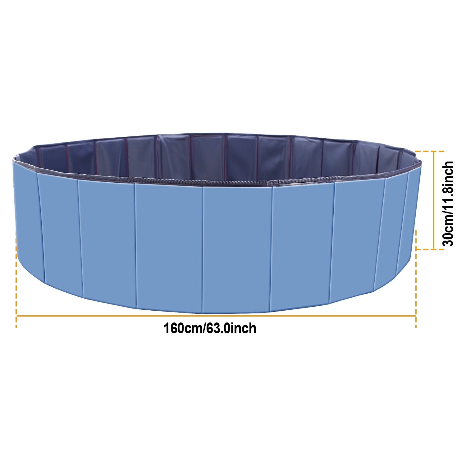 Foldable Pet Swimming Pool (160x160x30cm) – PVC Dog Bathing Tub & Playmat care 49