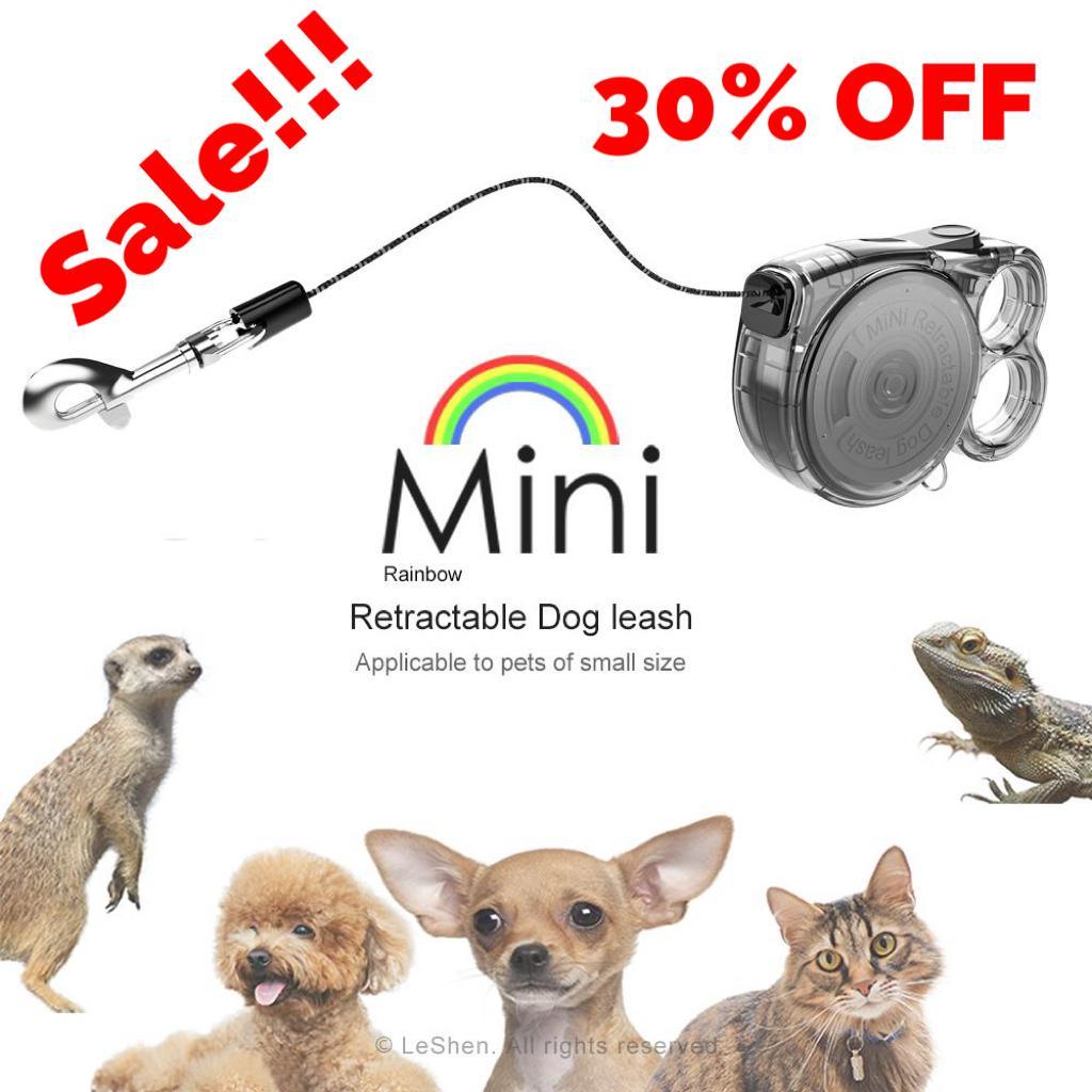 Mini Retractable Dog Leash – Lightweight & Easy-to-Use Lead for Small Pets, Outdoor Walks & Drinking & Feeding Areas COL 19