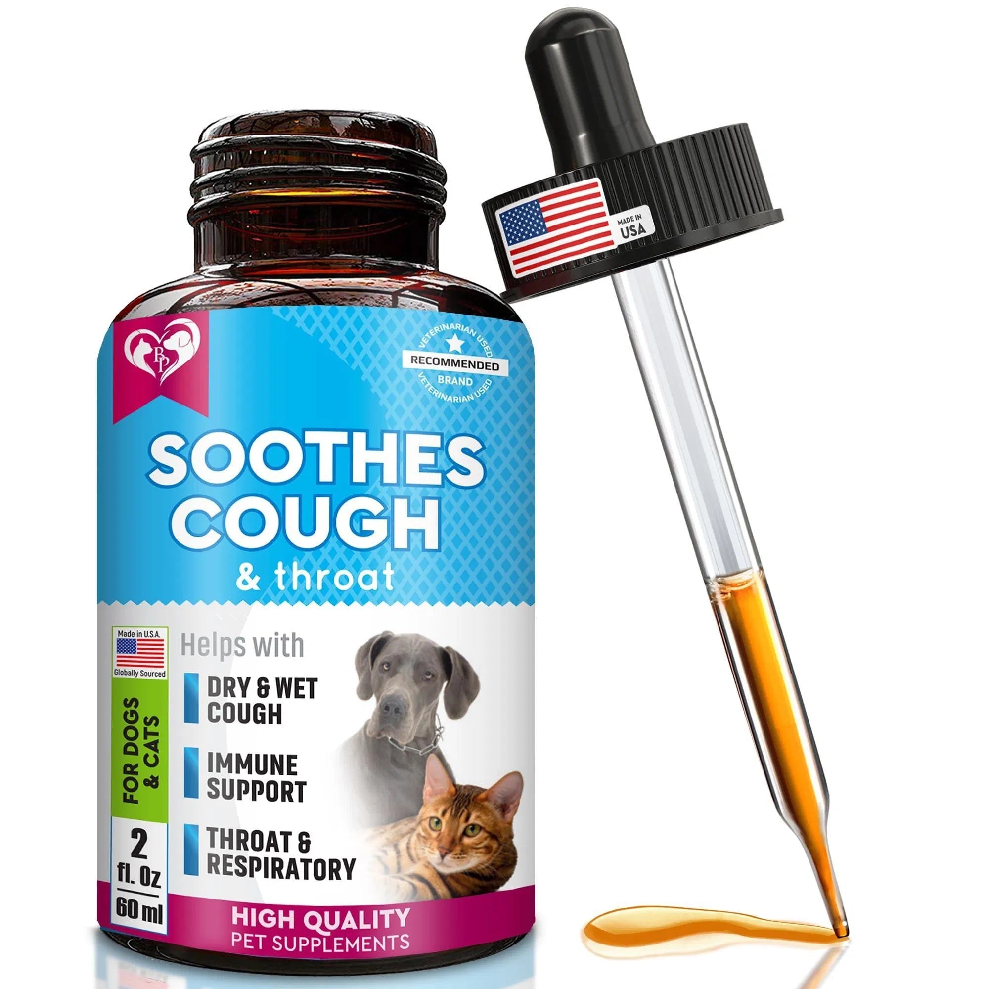 Feeding Natural Kennel Cough Treatment for Dogs & Cats – Respiratory Infection, Cold, Cough & Collapsed Trachea Relief, Cat Asthma Support