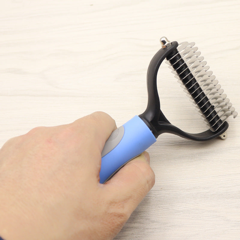 Double-Sided Dematting Comb for Long-Haired Dogs – Tangle & Knot Remover Brush care 10