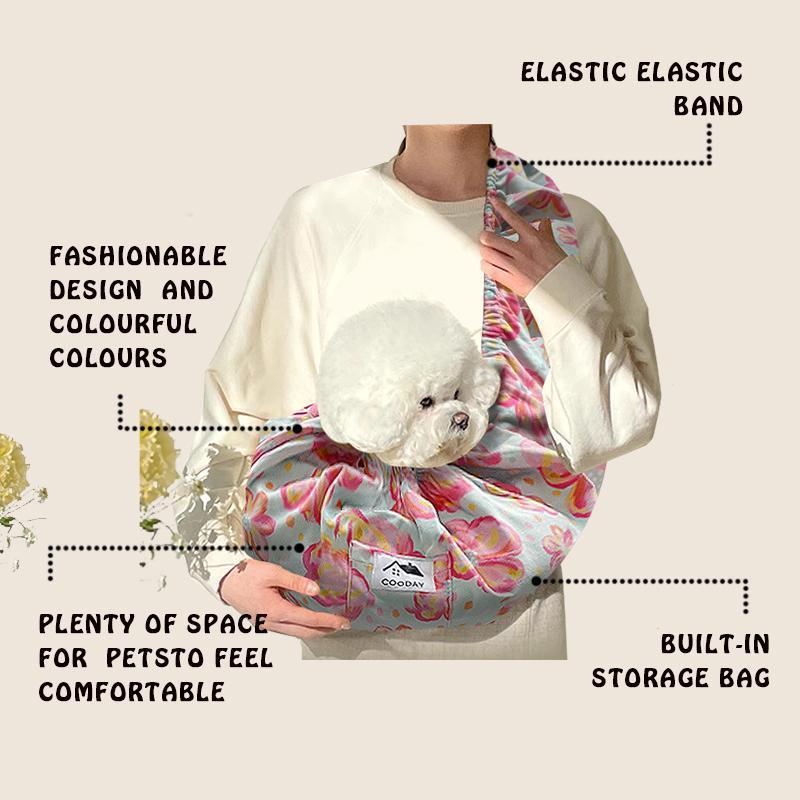 Hands-Free Pet Cuddle Carrier – Sling-Style Travel Bag for Small & Medium Dogs, Cats, Rabbits & More ACS37