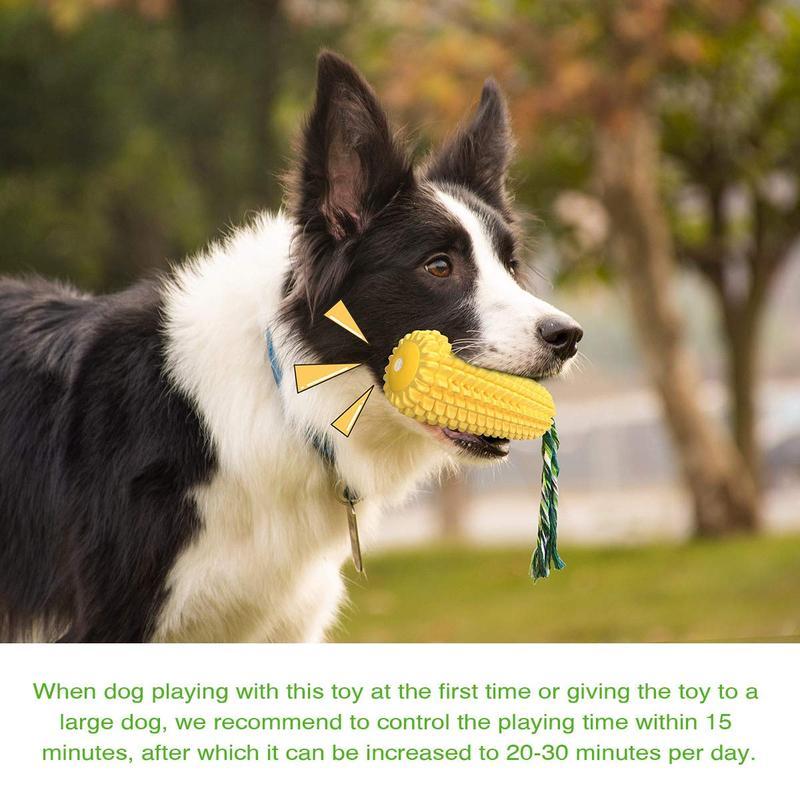 Corn Stick Dog Chew Toy – Squeaky Rope Toy for All Breed Sizes