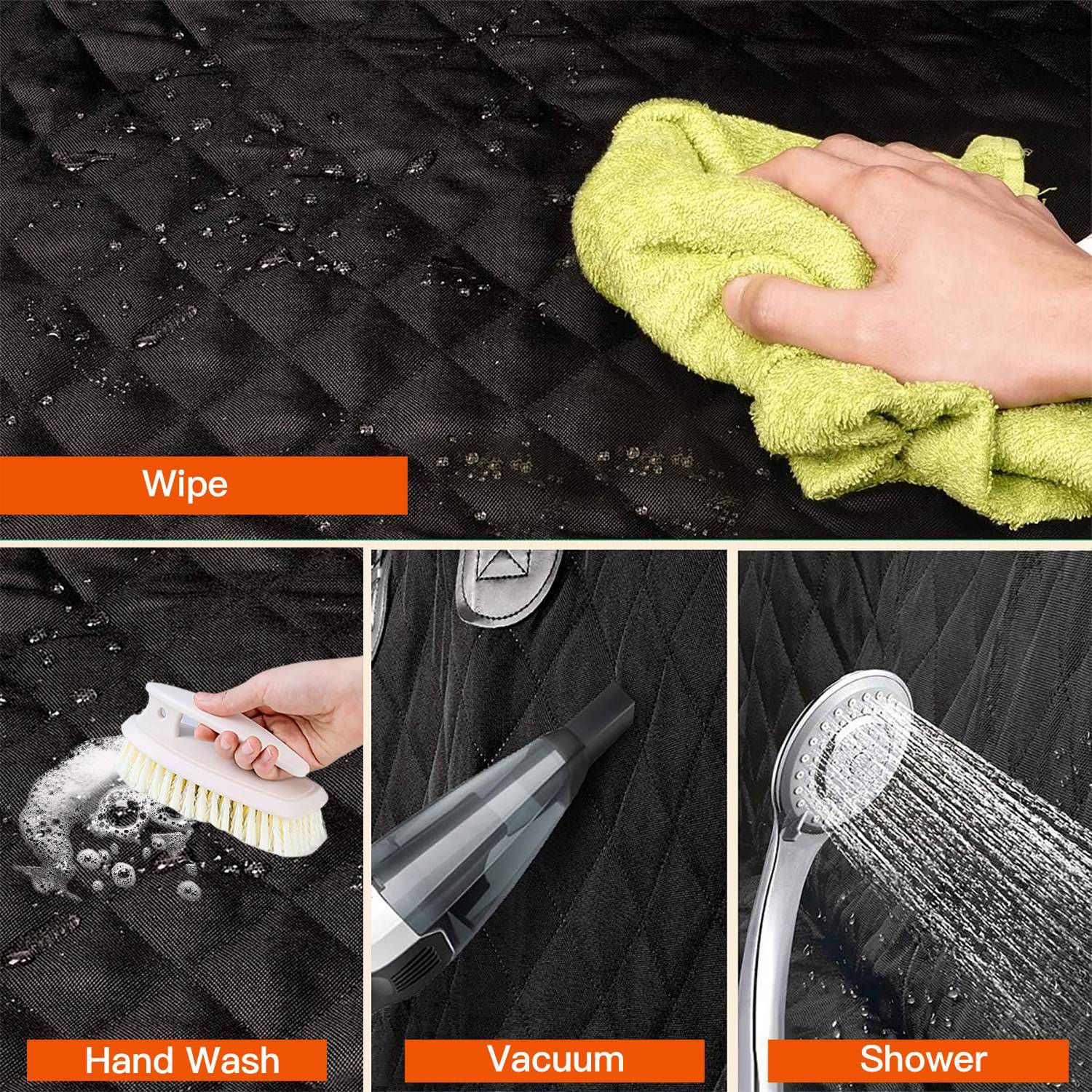 Waterproof Scratchproof Dog Car Seat Cover – Rear Protector Mat with Seat Belt for Car, Truck & SUV ACS23