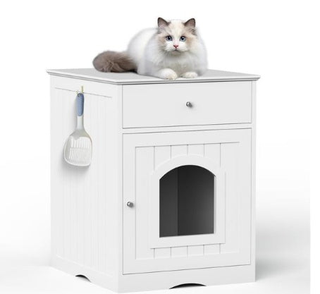 Wooden Pet House – Cozy Indoor Shelter for Cats and Small Dogs | Cat Drinking & Feeding – bed45