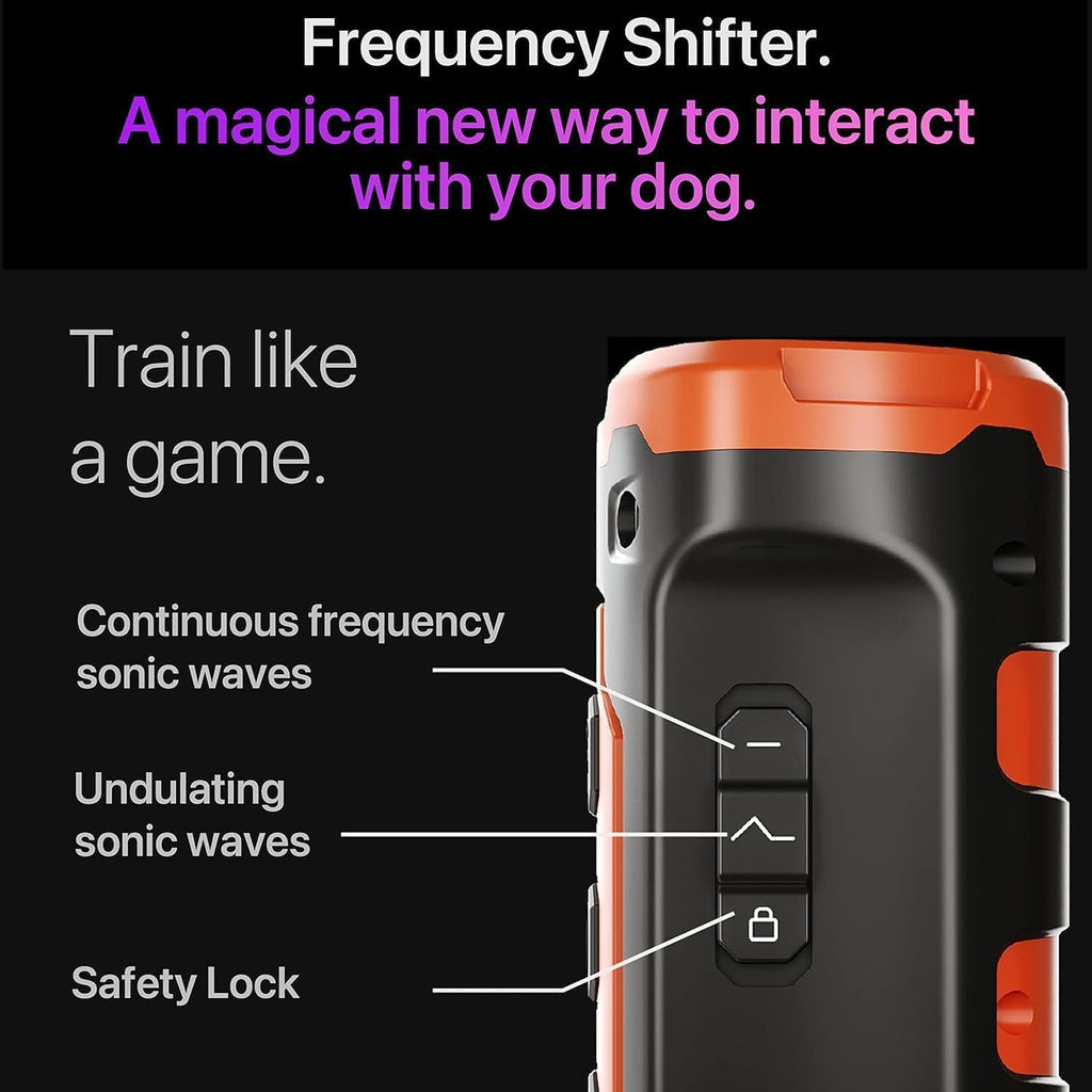 Dog Bark Deterrent Training Device – 50ft Range Anti-Bark Tool for Behavior Correction & Collar Support ACS25