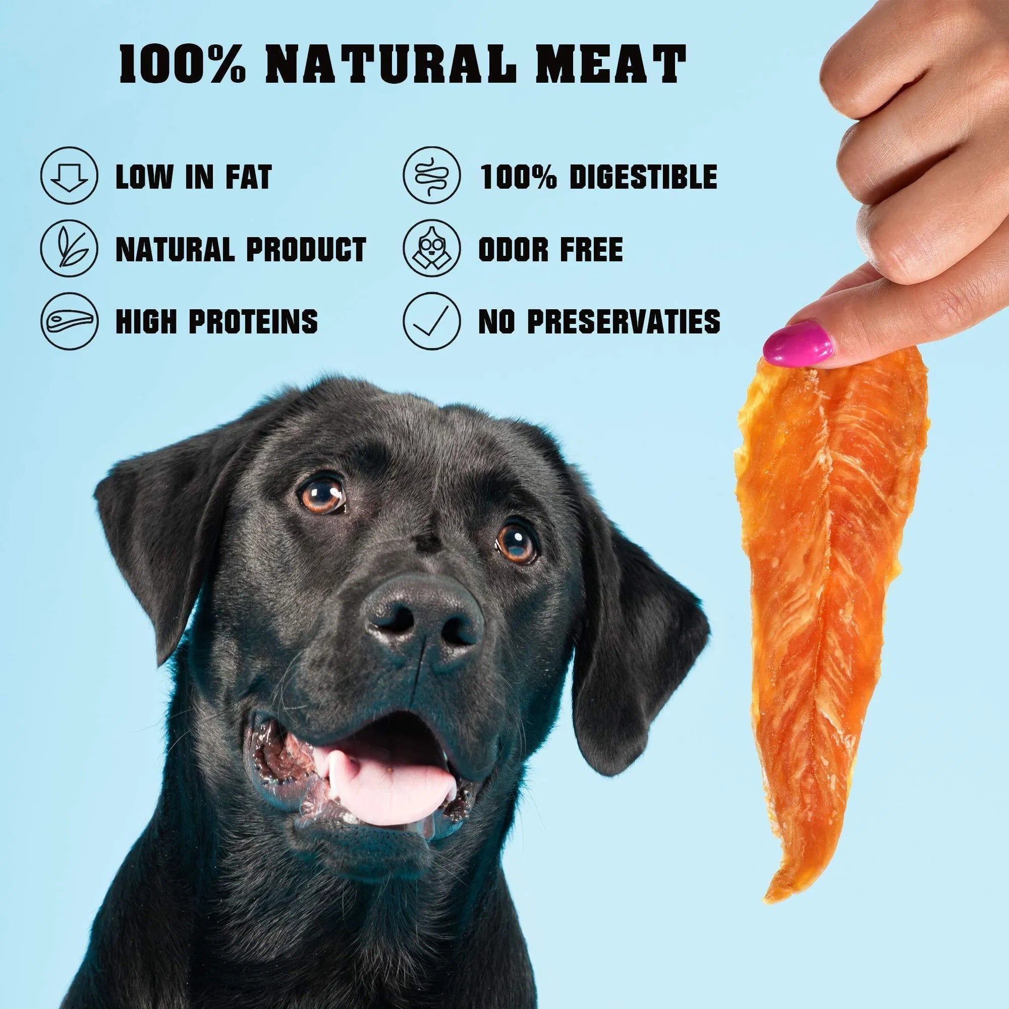 Feeding Chicken Jerky Dog Treats – 1.5 lb Human-Grade, Grain-Free Organic Meat Strips, All-Natural High Protein Chews for Training Small & Large Dogs