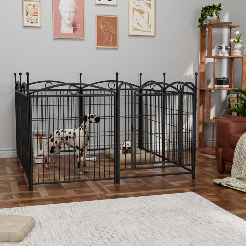 32-Inch 8-Panel Metal Dog Fence – Heavy-Duty Outdoor Pet Playpen Enclosure ACS8