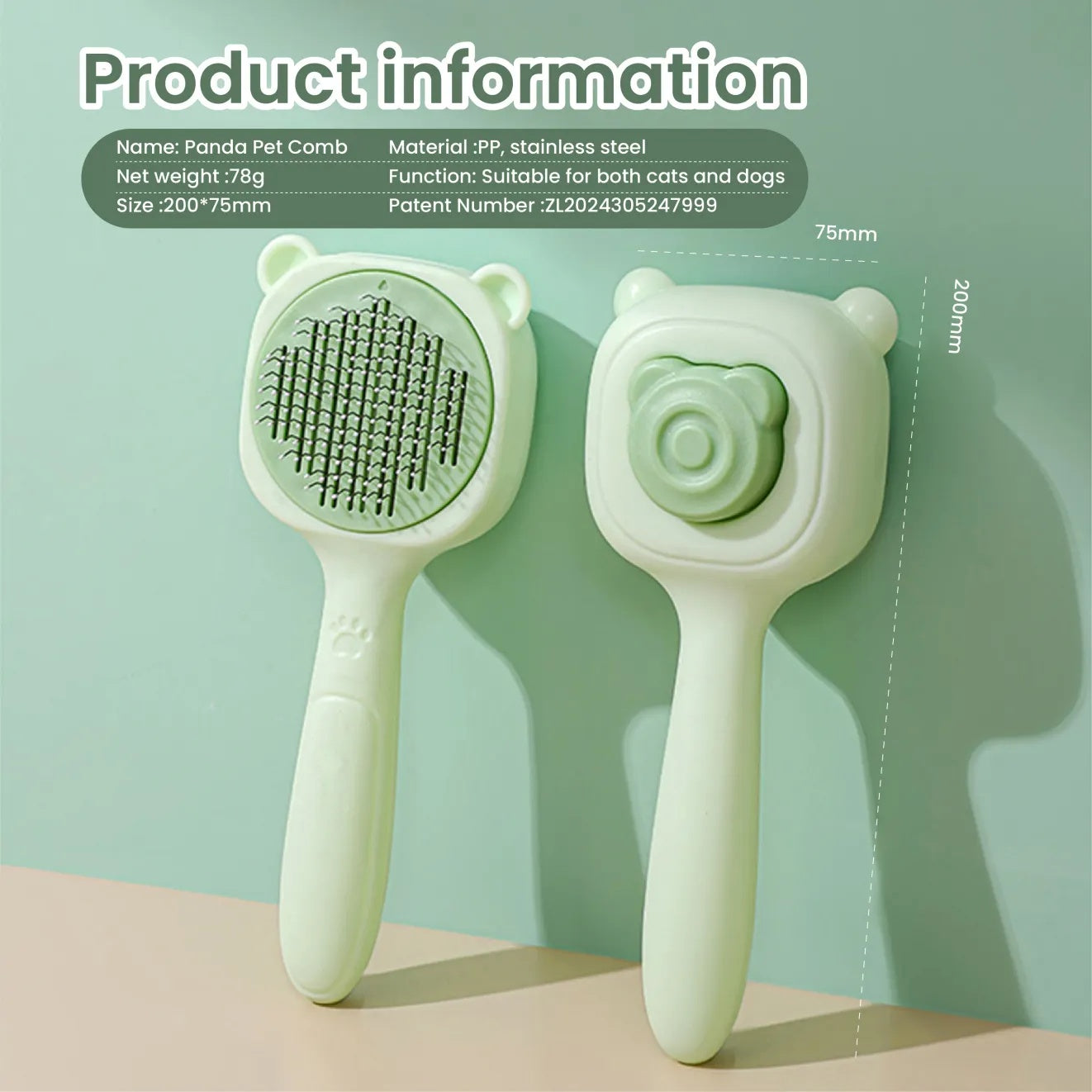 Multi-Functional Pet Spray Comb – One-Key Spray & Deep Hair Removal for All Pet Types care 48