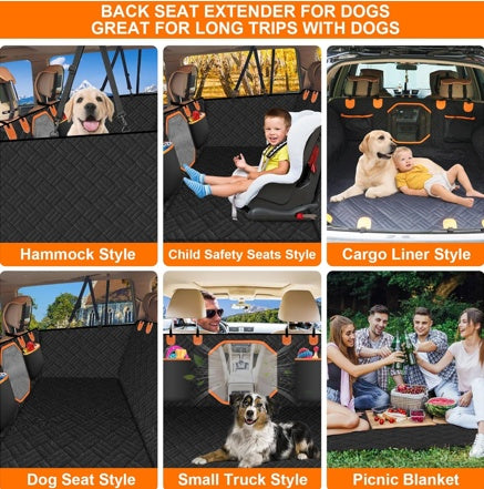 Dog Car Seat Backrest Protector – Waterproof Travel Support for Pet Comfort & Safety ACS11