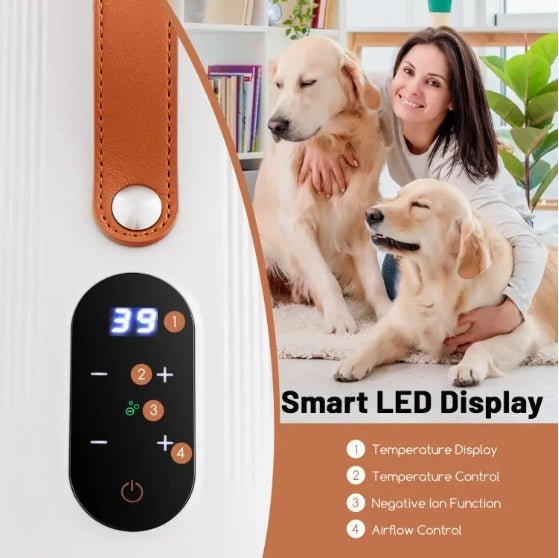 Pet Hair Blower with Negative Ion Function – Adjustable Temperature Dryer for Dogs and Cats care 25