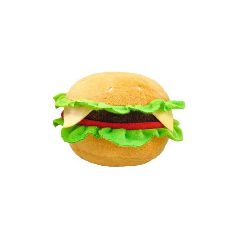 4-in-1 Fast Food Dog Toy Set – Squeaky Plush Bucket with Fries, Soda & Burger for Interactive Play