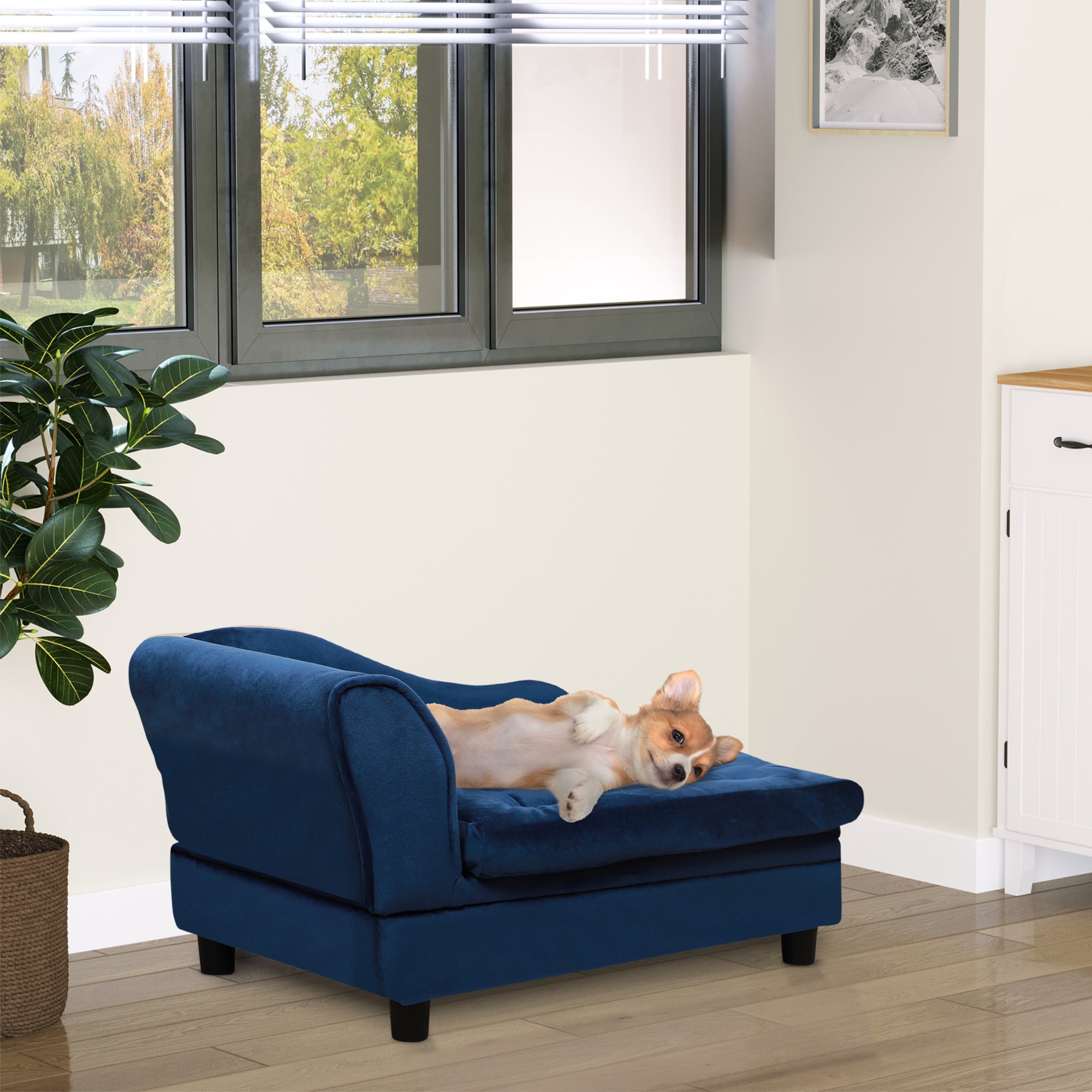 Luxury Small Dog Bed – Plush Design with Hidden Storage Compartment | Cat Drinking & Feeding – bed22