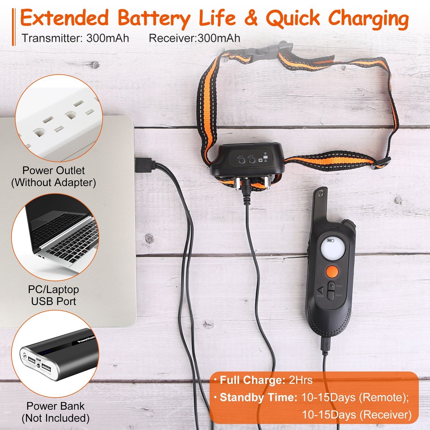 984FT Dog Training Collar – IP65 Waterproof Rechargeable Trainer with Beep, Vibration, Shock, 3 Channels & Safety Lock ACS48