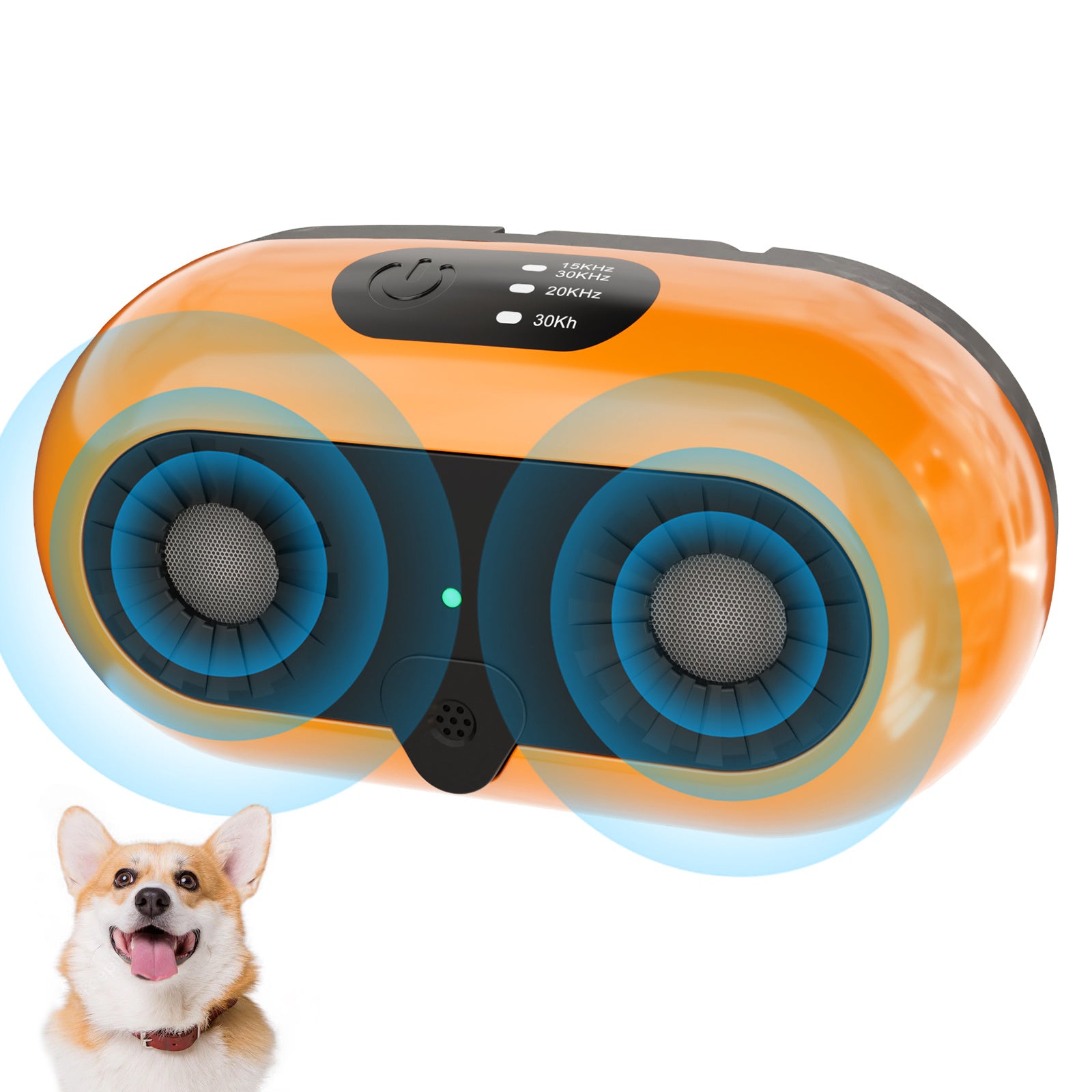 Ultrasonic Anti-Barking Device – 3-Mode Dog Bark Deterrent with 50ft Range for Indoor & Outdoor Use ACS38