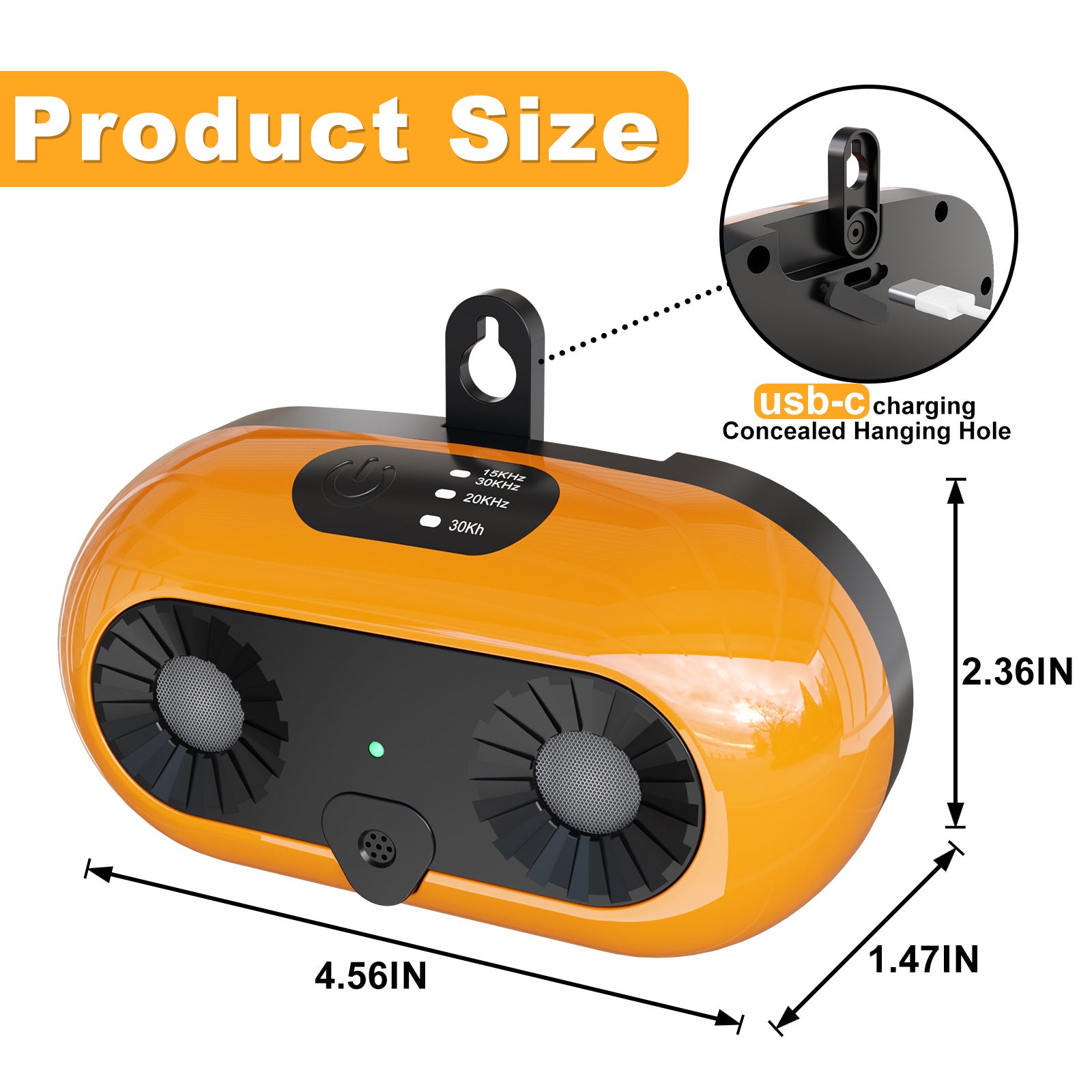 Ultrasonic Anti-Barking Device – 3-Mode Dog Bark Deterrent with 50ft Range for Indoor & Outdoor Use ACS38